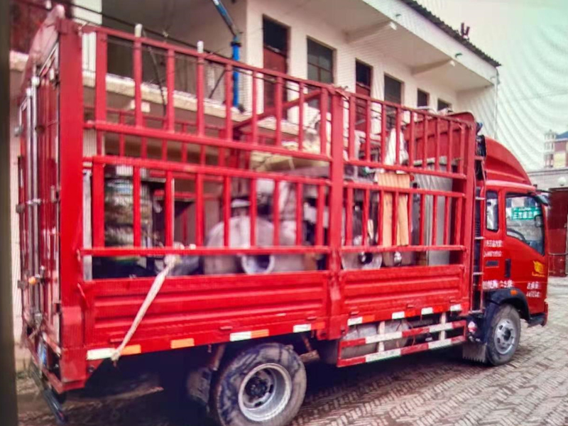 陜西延川縣錦春棗業(yè)公司客戶機(jī)器裝車現(xiàn)場